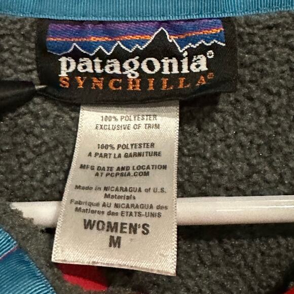 Patagonia Synchilla 1/4 Button Fleece Pullover Women’s Sz Medium - Picture 3 of 3